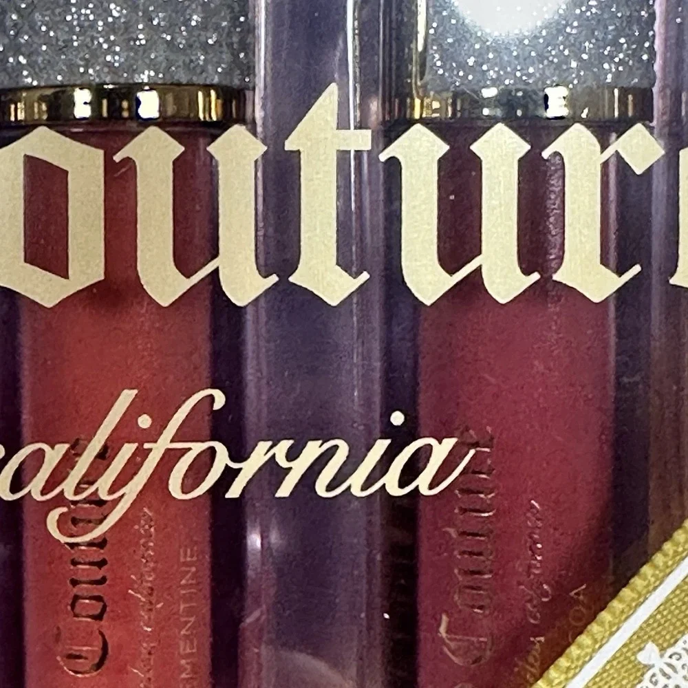 Juicy Couture Lip Gloss Set Women 4pc Berry Watermelon Clementine Cocoa New Gift
